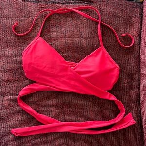 Aerie Small Red Bikini Top